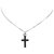 Dior Silver Cross Pendant Necklace Silvery Metal  ref.215807