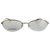Yves Saint Laurent Montatura sottile vintage in metallo argentato Silver hardware  ref.215876