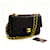 Chanel 2.55 lined flap 9" Chain Shoulder Bag Black Lambskin Leather  ref.216057