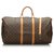 Bandoulière Keepall Louis Vuitton Monogram Marron 55 Cuir Toile  ref.216262