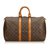 Louis Vuitton Brown Monogram Keepall 45 Leather Cloth  ref.216302