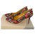 Décolleté Charlotte Olympia con stampa rose Rosso Pelle  ref.216312