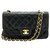 Pochette Chanel porté épaule Cuir Noir  ref.216404