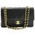 Pochette Chanel porté épaule Cuir Noir  ref.216410