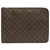 Louis Vuitton Brown Monogram Poche Documents Portfolio Cloth  ref.216521