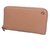 GUCCI InterlockingG runder Reißverschluss Lange Brieftasche für Damen 449347 Rosa Pink Leder  ref.216590