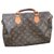Louis Vuitton Speedy 35 Vintage Brown Leather  ref.216595