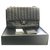 100% Authentic Chanel Piel de cordero negra Shimmery Striped Acolchado Jumbo Classic Flap Negro Cuero  ref.216619