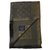 Scialle Louis Vuitton Shine marrone Soie Polyester Laine Viscose  ref.242896