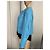 Autre Marque Giacca corta in pelle blu Blu chiaro - vista 9
