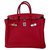 Birkin Hermès b.35 Rouge casaque Vermelho Couro  ref.208183