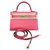 Hermès Hermes Mini Kelly Rosa Pelle  ref.218141