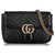Gucci Black GG Marmont Pearl Chain Belt Bag Cuir Veau façon poulain Noir  ref.218426