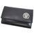 Llavero de cuero con escudo negro de Gucci Becerro  ref.218452