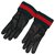 Gucci Gloves Black Red Dark green Cotton Viscose Lambskin  ref.218486