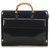 Gucci Black Bamboo Patent Leather Briefcase Brown  ref.218696