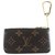 Porta-chaves Louis Vuitton em tela de monograma Marrom Lona  ref.218753