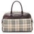 Burberry Brown Nova Check Handbag Multiple colors Beige Leather Cloth Pony-style calfskin Cloth  ref.218878