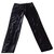 Louis Vuitton Jeans preto brilhante Algodão  ref.219012