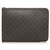 Louis Vuitton Brown Monogram Poche Documents Portfolio Cloth  ref.219052