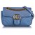 Gucci Blue Mini GG Marmont Leather Crossbody Bag Pony-style calfskin  ref.219079