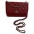 Wallet On Chain Chanel Dark red Leather  ref.219169