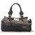 Chloé Chloe Black Paddington Canvas Handtasche Schwarz Grau Leder Leinwand Kalbähnliches Kalb Tuch  ref.219331