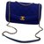 Diana Chanel Blue Leather  ref.219439
