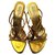 Sandalias doradas Alexander McQueen Dorado Metal  ref.219689