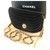 Bolsa Chanel Vintage Rara em Veludo Preto  ref.219976