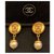 Chanel Brincos Preto Ouro  ref.220011