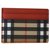 Burberry Red/Beige Leather Check Card Holder Multiple colors  ref.220220