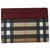 Burberry Burgundy/Beige Leather Check Card Holder Multiple colors  ref.220221