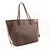 Louis Vuitton Damier Ebene Neverfull MM Shoulder Bag Canvas Brown Leather  ref.220322