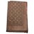 Louis Vuitton monogram shawl Caramel Silk Wool  ref.220431