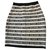 Balmain Skirts Black White Viscose  ref.220631