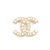 Chanel DIAMANTES E PÉROLAS DOURADOS CC Metal  ref.220639