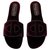 Dior Sabot chaussures plates D-Club velours bordeaux neuf  ref.220640