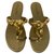 Dior Jardin slide sandal new 2020 Golden Leather Metal  ref.220642