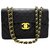 Chanel Timeless Black Leather  ref.220665