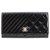 Chanel Black Coco Boy Patent Leather Flap Wallet  ref.220769