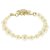 Chanel Gold CC Rhinestone Faux Pearl Bracelet Golden Metal  ref.220794