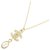 Chanel Gold CC Rhinestone Necklace Golden Metal  ref.220804