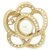Broche en fausse perle Chanel Gold Strass Flower Métal Doré  ref.220805