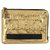 Chanel Gold Je Ne Suis Pas En Solde Clutch Bag Black Golden Leather  ref.220825