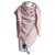 GGWEB GUCCI SCARF STOLA NEW Pink Silk Wool  ref.221011