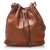 Burberry Brown Leather Bucket Bag Pony-style calfskin  ref.221111