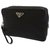 Prada Tessuto Bolsa de embreagem preta Preto Couro Bezerro-como bezerro Nylon Pano  ref.221190