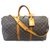 Louis Vuitton keepall 50 monogram shoulder strap Brown Leather  ref.221198