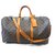 Louis Vuitton keepall 50 monogram shoulder strap Brown Leather  ref.221200